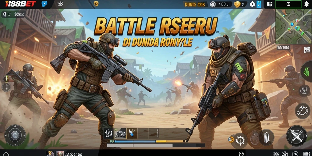 Gameplay seru dan intens di 188BET Battle Royale.