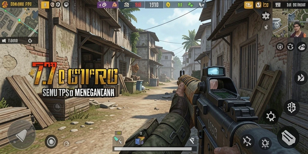 Tangkapan layar menunjukkan momen intens dalam gameplay TPS.