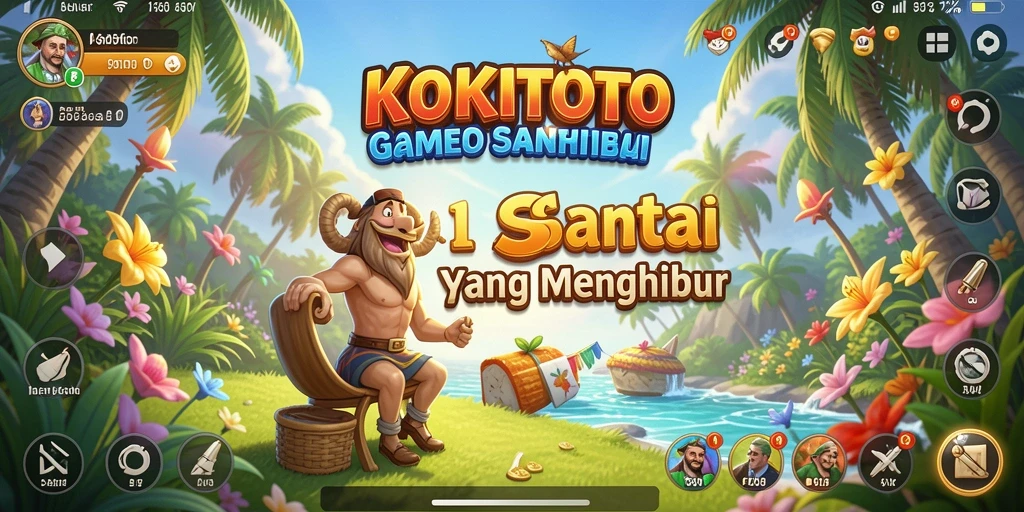 Tampilan gameplay KOKITOTO yang ceria dan penuh warna.