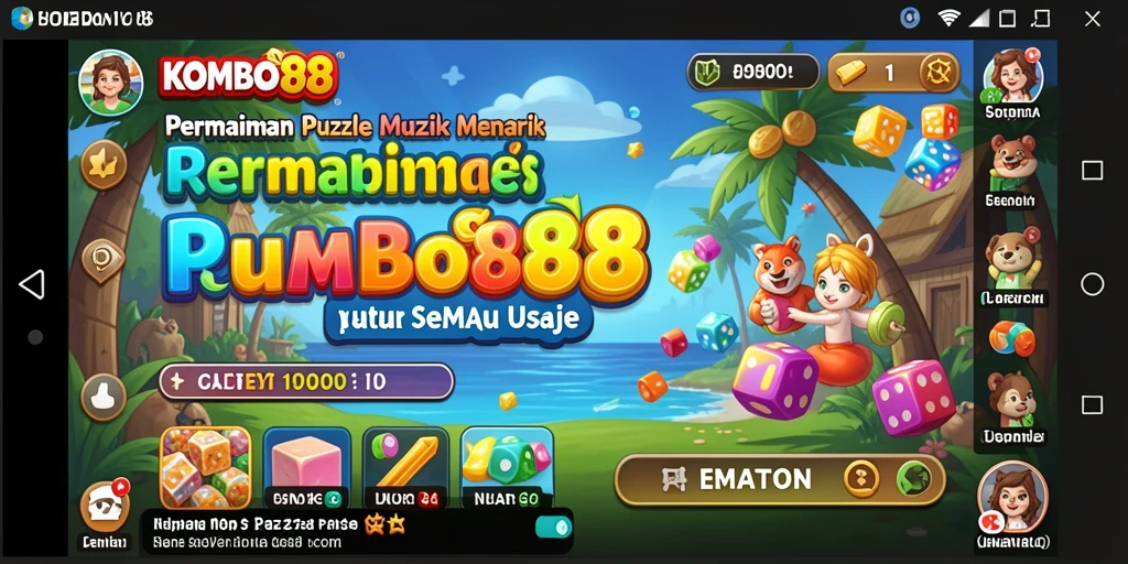 Screenshot KOMBO88 menampilkan gameplay puzzle yang menantang dan seru.