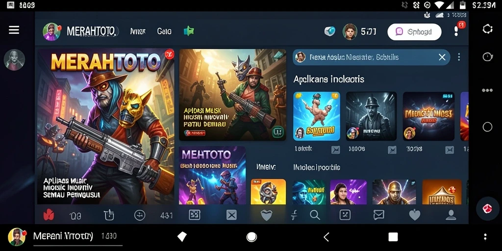 Screenshot gameplay MERAHTOTO dengan fitur musik interaktif.