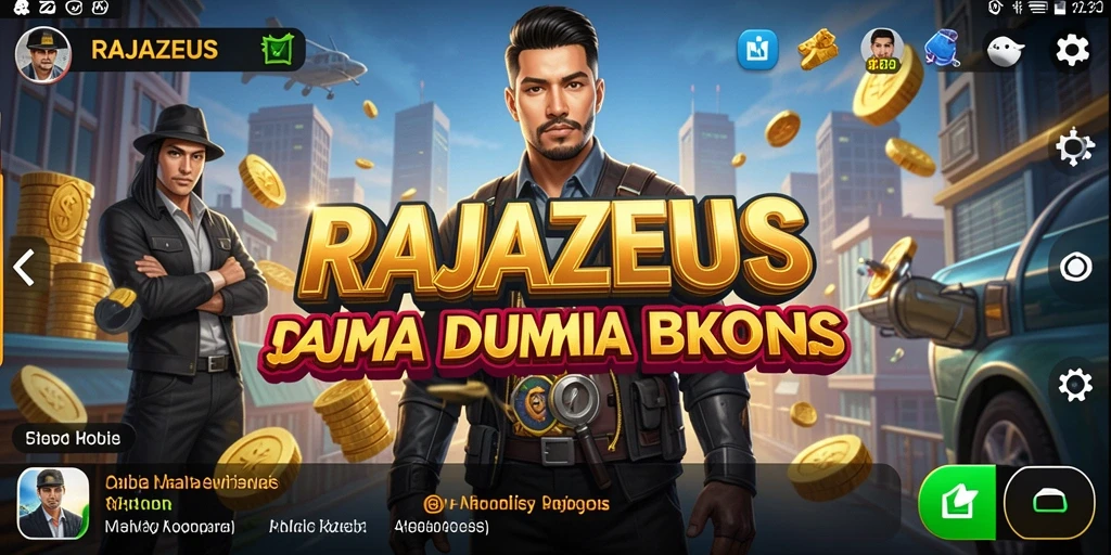 Screenshot RAJAZEUS menampilkan gameplay Tycoon yang mendebarkan.