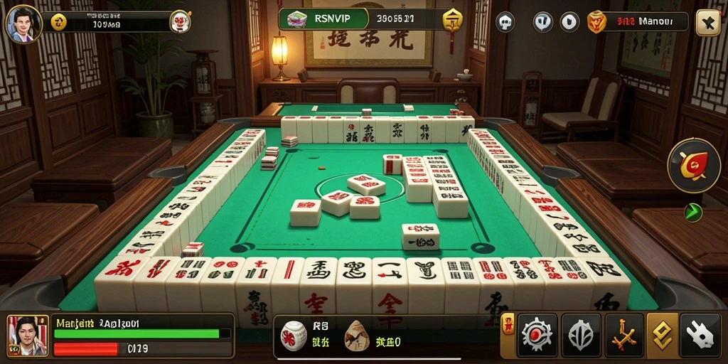Gameplay RSNVIP yang menarik dan penuh aksi Mahjong.