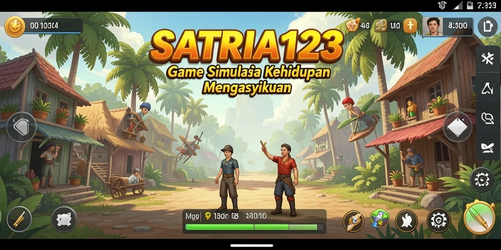 Gambaran gameplay menarik dalam SATRIA123 yang menunjukkan interaksi karakter.
