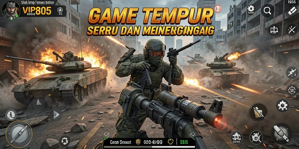 Screenshot gameplay VIP805 menampilkan aksi tembak-menembak yang mendebarkan.
