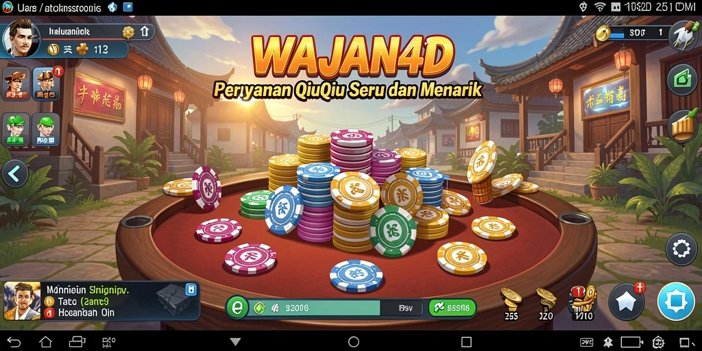 Tampilan menarik dari gameplay QiuQiu di WAJAN4D.