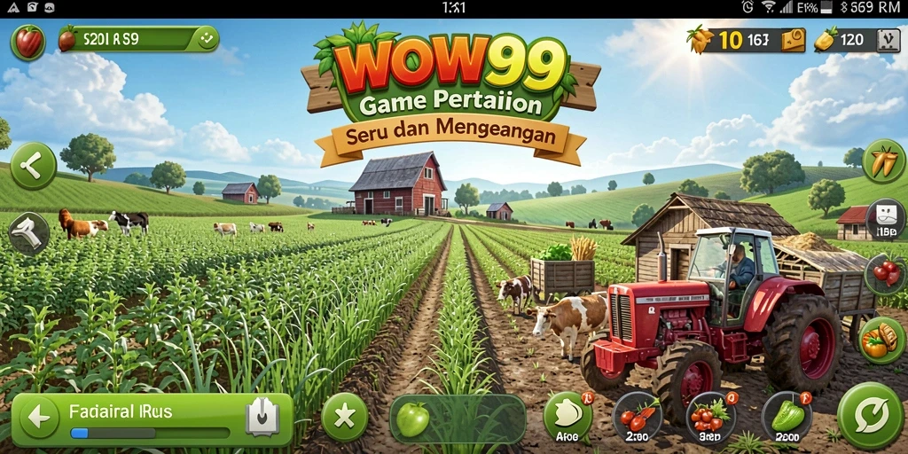 Tampilan screenshot WOW99 menampilkan aktivitas bertani yang seru dan interaktif.